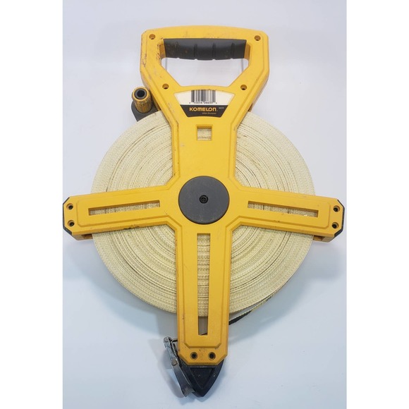 Komelon Tape Measure Open Reel Fiberglass 300 Ft with Versatile Hook Marking Sta - Picture 2 of 4